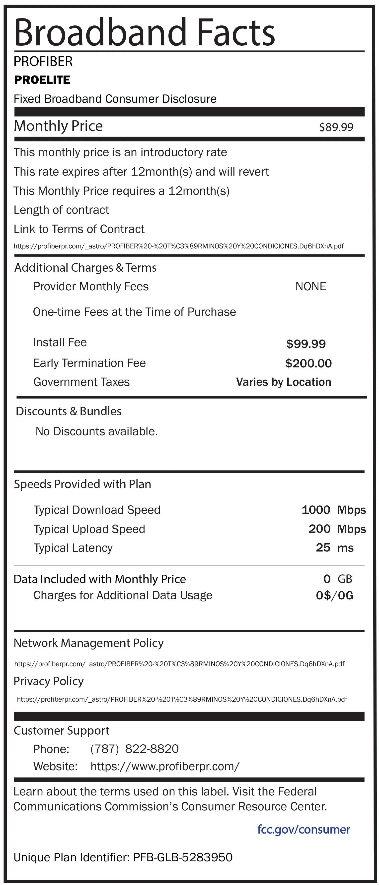 Broadband Facts - PROElite
