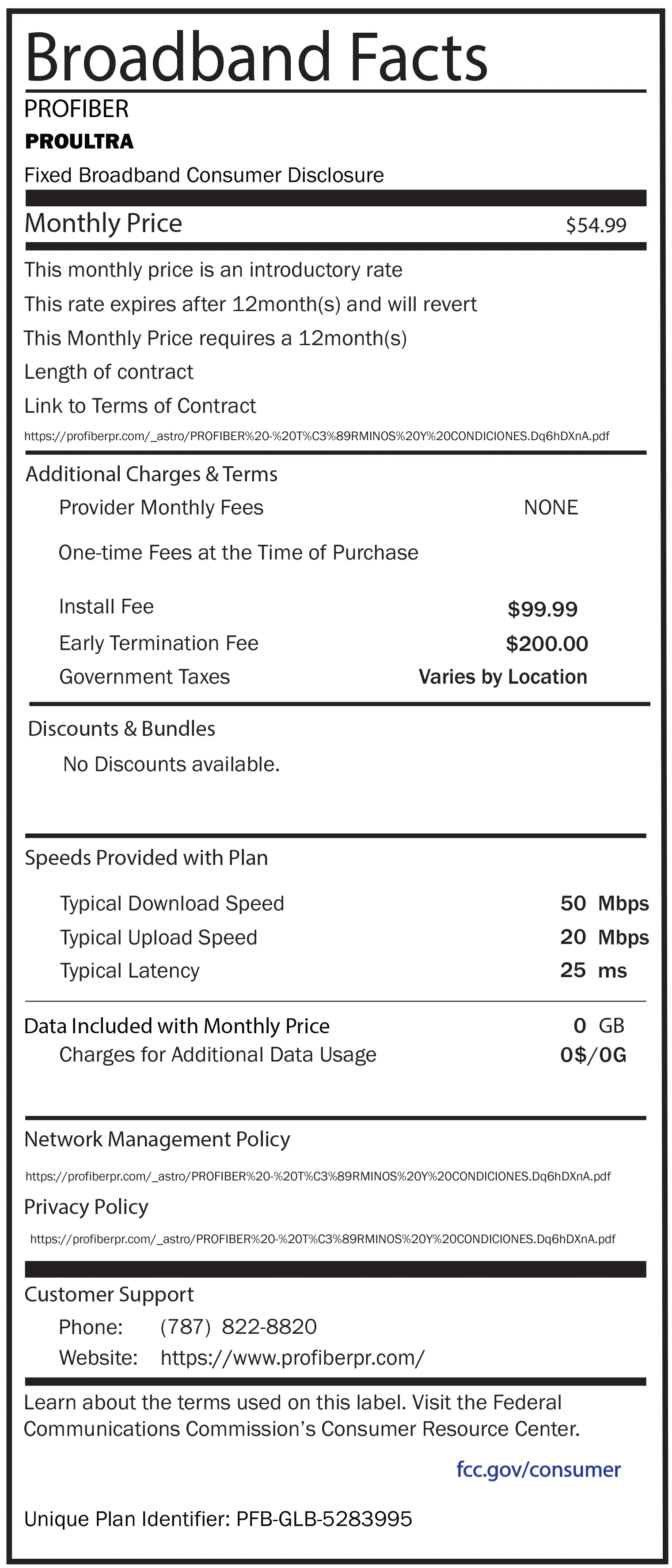 Broadband Facts - PROULTRA