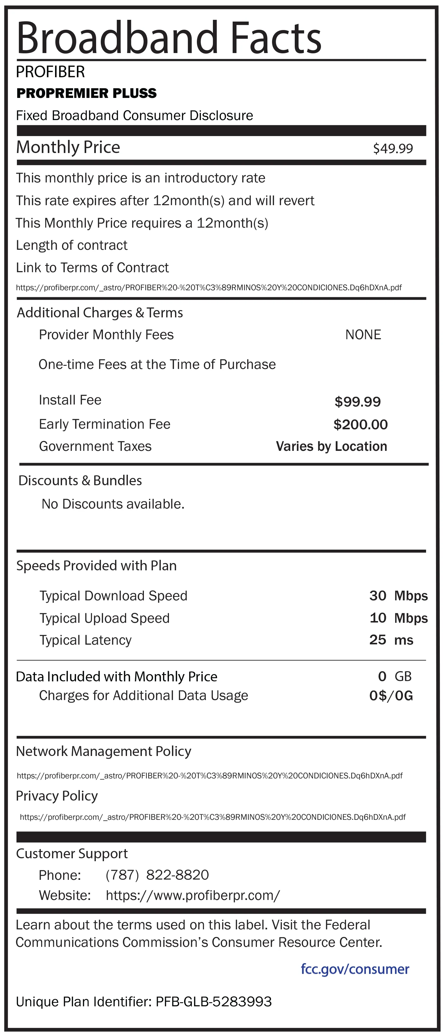 Broadband Facts - Premier Pluss